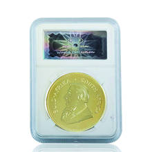 1967 áfrica do sul arábia saudita áfrica krugerrand 1oz moeda de ouro paul kruger token valor moedas colecionáveis com acrílico caso 2024 - compre barato