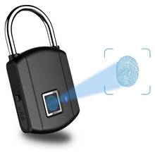 Fingerprint Padlock Outdoor Smart Biometric Thumbprint Keyless Lock One Touch Unlock Portable USB Rechargeable Anti-Theft Lock 2024 - buy cheap