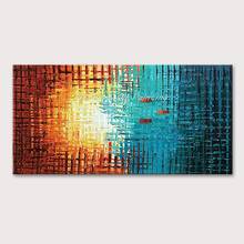 Mintura Wall Picture for Living Room Oil Painting on Canvas Hand Painted Abstract Sunrise Line Drawing Home Decor Art  No Framed 2024 - buy cheap
