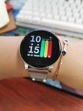 Reloj inteligente para hombre y mujer, pulsera con pantalla OLED a Color, rastreador de Fitness de acero completo, Monitor de ritmo cardíaco, 2019 2024 - compra barato