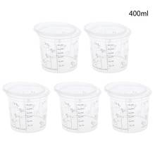 5Pcs 400ml Disposable Graduated Clear Plastic Paint Mixing Cups Calibrated Mixing Ratios Measuing Cups For Liquids Paint 2024 - buy cheap