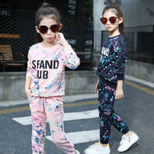 Graffiti Spring Summer Children's Clothes Set Baby Girls Sweatshirts + Pants 2pcs/Set Kids Costume Teenage Girl Clothing High Qu 2024 - buy cheap