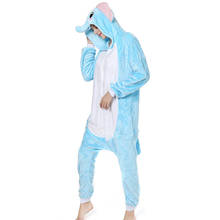 2019 Halloween Adult Elephant Kigurumi Cosplay Costume Flannel Female Outfits Jumpsuits Bodysuits Women Onesie Hoodie Pajamas 2024 - buy cheap