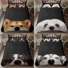 Homesky-conjunto de cama de luxo com animais, cães, edredon, roupa de cama decorativa, filhotes, king/queen 3d 2024 - compre barato