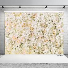 Love Baby Shower Child Portrait Photography White Rose Flower Board Wall Backdrop Decor Photophone Photo Studio Background Props 2024 - compre barato