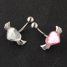 Junlowpy anéis de umbigo de aço inoxidável, para mulheres, orelha curvada, anel de umbigo 14g, joia corporal, piercing, 40 peças 2024 - compre barato