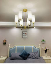 Роскошный простой светильник в скандинавском стиле для гостиной, столовой, спальни, кабинета, все медный канделябр светильник 2024 - купить недорого