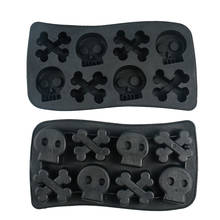 Halloween Bone 3D Skull Skeleton Shape Cake Mold Soap Mould Candy Fondant Mould Silicone Chocolate Cookies DIY Molds Baking Tool 2024 - buy cheap