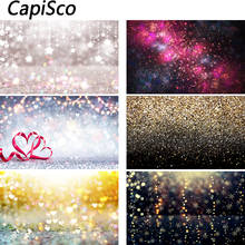 Cenário fotográfico de fundo fantasia, fundo de fotos para bebês e crianças, com glitter, estrela, bolinhas, luz bokeh, aniversário de casamento, festa amor 2024 - compre barato