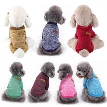 Классическая теплая одежда для собак, одежда для домашних животных, котов для щенков, свитер, куртка, пальто, зимняя модная мягкая куртка для маленьких собак 2024 - купить недорого