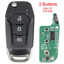 433MHz 3  Buttons Car  Flip Key Remote Key Fob  with  49 Chip  Fit for Ford Transit Custom new 2024 - buy cheap