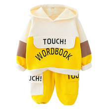 Spring Autumn Baby Clothes Suit Children Fashion Boy Girls Letter Hooded Pants 2Pcs/sets Toddler Casual Clothing Kids Tracksuits 2024 - buy cheap