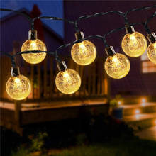 Luzes de corda solares ao ar livre 50led luzes de fada à prova d' água 8 modos para jardim quintal casa festa de natal festival de casamento 2024 - compre barato