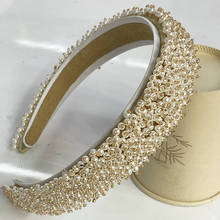 Women Girls Baroque  Pearl Glass Beads Hairband Headband Adult Hair Accessories 2024 - buy cheap