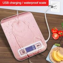 Rechargeable Kitchen Scales 5kg~10kg/1g Stainless Steel Digital Electronic Kitchen Food Diet Scale Baking Electronic Scale 2024 - buy cheap