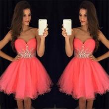 Fashion Sweetheart Short Homecoming Dresses Vestidos de festa Sparkly Crystal Beading Junior Graduation Formal Party Gowns HOT 2024 - buy cheap