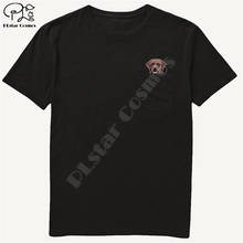 German Shepherd In Pocket T Shirt Dog Lovers Black Cotton Men Made in USA Cartoon t shirt men Unisex New Fashion tshirt style-9 2024 - buy cheap