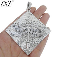 ZXZ 2pcs Large Hammered Dragonfly Charms Pendants for Necklace Jewelry Making Findings 91x73mm 2024 - buy cheap