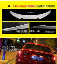 For Mazda 3 Axela spoiler with LED light Flow light source ABS Plastic Rear Roof Spoiler Wing Trunk Lip Boot Cover Car Styling 2024 - buy cheap