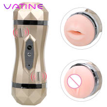 VATINE Male Masturbator Vibrator Masturbation Cup Real Vagina Voice Interaction Deep Throat Pussy Mouth Sex Toys for Men 2024 - buy cheap