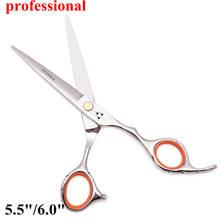 5.5 6.0 Professional Hairdressing Scissors Thinning Hair Scissors Cutting Barber Hair Shears Japanese 440C Scissors Set 1009# 2024 - buy cheap