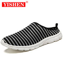 YISHEN-Sandalias informales de malla para hombre, zapatos de verano, calzado de playa, talla grande 2024 - compra barato