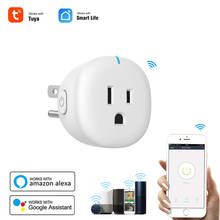 Enchufe inteligente con Wifi para el hogar, minienchufe con Control de voz, CA de 110V, enchufe de EE. UU., enchufe inteligente con temporizador, interruptor de luz, funciona con Alexa y Google Home, nuevo 2024 - compra barato