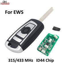 EWS Modified Flip Remote Key Fob 4 Button 315MHz/433MHz ID44 PCF7935AA Chip 1998-2005 for BMW X5 Z3 Z4 HU92 2024 - buy cheap