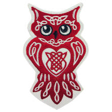 Red Owl Embroidery Patch Cute Funny Animal Cartoon Badge Iron on Patches Jacket Motorcycle Sewing on Sticker for Clothes Fitting 2024 - buy cheap