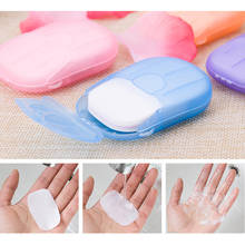 Mini sabonete de papel descartável, papel de sabonete descartável para lavar as mãos, para viagens ao ar livre, acampamento e caminhadas com 20, 40, 60, 80, 100 2024 - compre barato