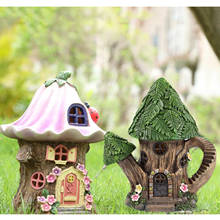 Craft Miniature Fairy Cottage Garden Light Fairy House Solar Powered Outdoor Decor LED Light Yard Walkway Decoration Light 2024 - buy cheap