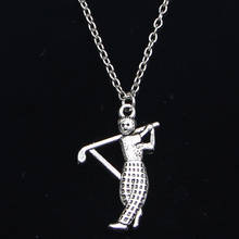 20pcs New Fashion Necklace 31x20mm golf golfer sporter Pendants Short Long Women Men Colar Gift Jewelry Choker 2024 - buy cheap