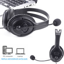 SAMTIAN USB Wired Headset Adjustable Call Center Heaphone with Microphone for PC Computer Laptop Office Business Conference 2024 - buy cheap