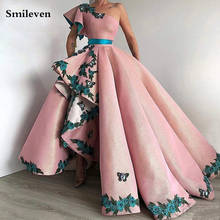 Smileven Arabic Dubai Prom Dresses A Line 3D Flowers Formal Party Gowns One Shoulder Special Occasion Dresses 2024 - buy cheap