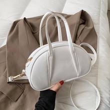 Маленькие сумки через плечо хлеб из искусственной кожи для женщин 2021 модные брендовые модные сумки на плечо однотонные сумки 2024 - купить недорого