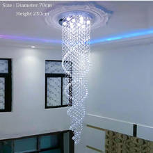 Lámpara de araña de cristal LED doble para vestíbulo, escalera, dormitorio, Hotel, lámpara colgante de suspensión 2024 - compra barato