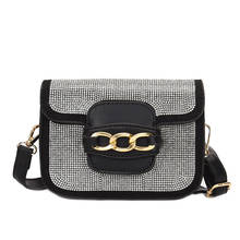 Bag For Women Chain Decoration Silver Diamonds Portable Bag evening Clutch Purse Women Fashion Mini Chain Shoulder Bags 2024 - buy cheap