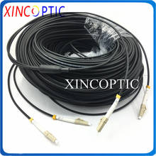 Cable de parche de fibra blindada, 150M, 2 hebras MM, 50/125 OM2 OM3-300 LC/FC ST UPC-SC LC/UPC, 2 núcleos, 3,0mm, color negro, LSZH 2024 - compra barato