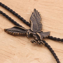 Indian Eagle Camera Mask Pendant Necklaces Dance Tie Necklace For Men Women Western Cowboy Rodeo Leather Belt Necklace Jewelry 2024 - buy cheap