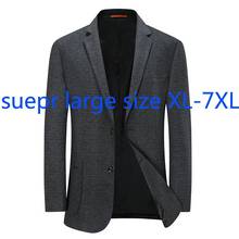 Chaqueta informal de un solo pecho para hombre, trajes de talla grande, XXL-5XL, 6XL, 7XL, Primavera 2024 - compra barato