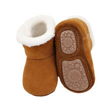 Winter Baby Boots Genuine Leather Soft Plush Girls Shoes Non-slip Baby Moccasins Baby Girls Snow Boots 2024 - buy cheap