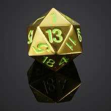 Solid Metal D20 Polyhedral Dice for D&D RPG Gaming Twenty Sided Die 2024 - buy cheap