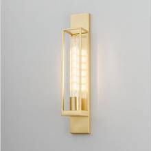 Lámpara de pared de cobre de lujo, luz Post-moderna, sencilla y creativa, para sala de Estar, comedor, dormitorio, pasillo minimalista, lámpara de pared larga 2024 - compra barato