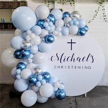 Balões de pasta branca azul e macarrão, kit de arco, guirlanda para casamento, aniversário, chá de bebê, decoração de festa 2024 - compre barato