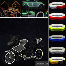 Pegatinas reflectantes para coche, cinta luminosa para Motor, bicicleta y camión, luz nocturna brillante, adhesivo de advertencia de 8m, accesorios para automóviles 2024 - compra barato