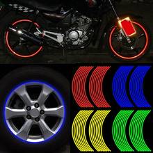 16Pcs 18inch Strips Motorcycle Car Rim Stripe Wheel Decal Tape Sticker Lots Reflective Material Road Safety Reflect Tape 2024 - buy cheap