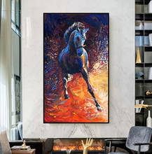Animals Pictures  Colourful and Running Horse Canvas Painting Oil Painting Modern Poster Wall Picture in Livingroom Home Decor 2024 - buy cheap