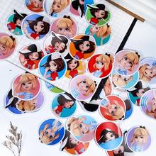 28Pcs Cute Japanese girlsStickers Decoration DIY Scrapbooking Sticker Stationery Kawaii Diary Label Sticker Laptop 2024 - buy cheap