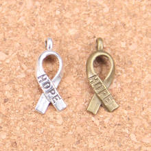 192pcs Charms hope awareness ribbon 19mm Antique Pendants,Vintage Tibetan Silver Jewelry,DIY for bracelet necklace 2024 - buy cheap