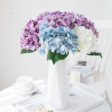 Artificial Silk Hydrangea Flowers Plastic  Branch For Flower Arrangement DIY Fake Hydrangea Home Wedding Garden Decor 45cm 2024 - buy cheap